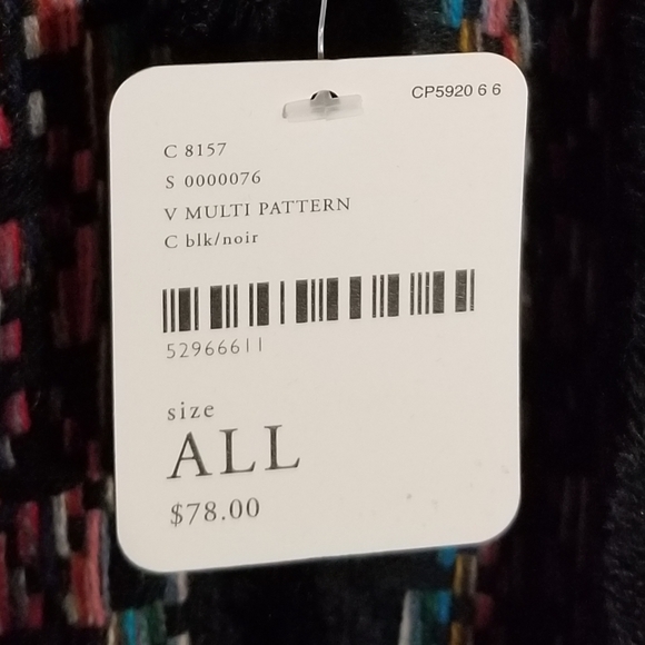 Free People Poncho Wrap, Multi-Color, OS with Tag - Picture 2 of 5